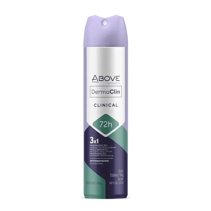 ABOVE 72H Whole Body Spray Deodorant for Women – Derma Clinical – Aluminum Free Antiperspirant Deodorant Spray – Long-Lasting Protection, No Stains, Vegan, Cruelty-Free, Rose & Musk Scent