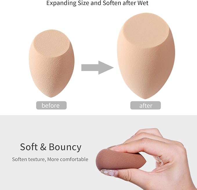 9-Piece Makeup Kit – Features a Variety of Makeup Sponges, Powder Puffs, and a Powder Brush for Perfect Contouring, Blending, and Setting – Beauty Blender Set for a Flawless Finish by Kàllos