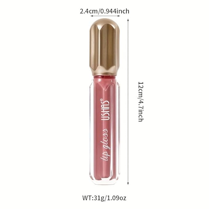 3PCS Mirror Pearl Lip Gloss Set – Shiny Glitter Moisturizing Lip Gloss for Women, Waterproof Long Lasting Nude Lip Makeup Kit (8-9-12)