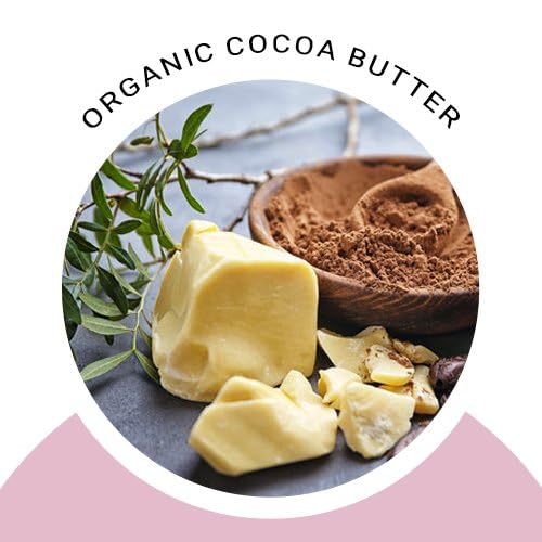 GLIMMER GODDESS Organic Whipped Body Butter for Women - Moisturizer Cream with Shea & Cocoa Butter, Almonds & Coconut Oil - Evening Snow, 8oz