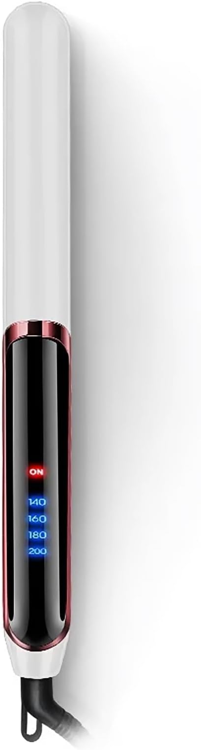 1 inch Hair Straightener, 2 in 1 Professional Ceramic Flat Iron & Curler, Rapid 30-Second Heat-Up, 30% Longer Ceramic Floating Plates, 4-Level Temperature Adjustable Hair Styling Tool (White)