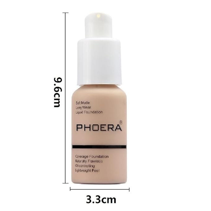 2 Pack Meifen Foundation 103# Warm Peach and 104# Buff Beige,Full Coverage Flawless Soft Matte 24 HR Oil Control Waterproof Concealer Liquid Foundation Makeup. 