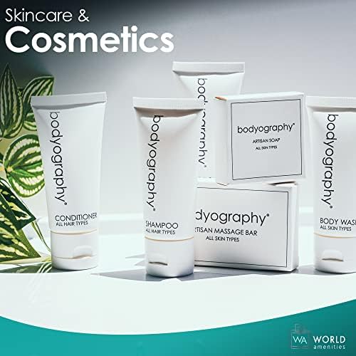 Bodyography blanc- Hand and Body Lotion | 1.4oz | Vanilla White Tea, Mini Travel Size Toiletries (100% Recyclable Tube with Flip Top Cap) Hotel Amenities, Suitable for All Skin Types
