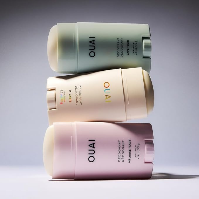 OUAI Aluminum Free Deodorant - Women's Deodorant with 24-Hour Odor Control & Invisible Application - Enriched with Notes of Dragon Fruit, Orange Blossom, & Tuberose - St. Barts (2.5 oz)