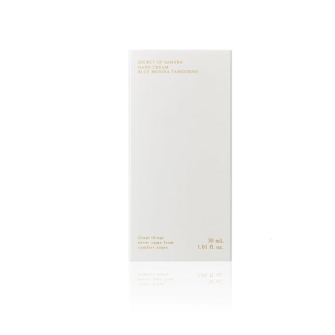 Huxley Secret of Sahara Hand Cream 30ml | Hydrates, Nourishes & Softens Skin | Non-Greasy Moisturizer that Soothes and Softens Hands | Hand Cream for Women & Men (1.01 Fl Oz, Blue Medina Tangerine)