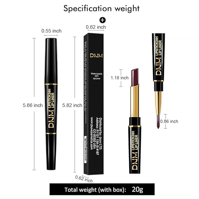 evpct 1Pcs Mauve Red Lip Liner and Lipstick Set Kit for Women Matte Lips Kit with Lip Liner Lip Stains Long Lasting Waterproof 24 Hour Lipstick and Lip Liners Combo Lipliners Pencil Set 13#