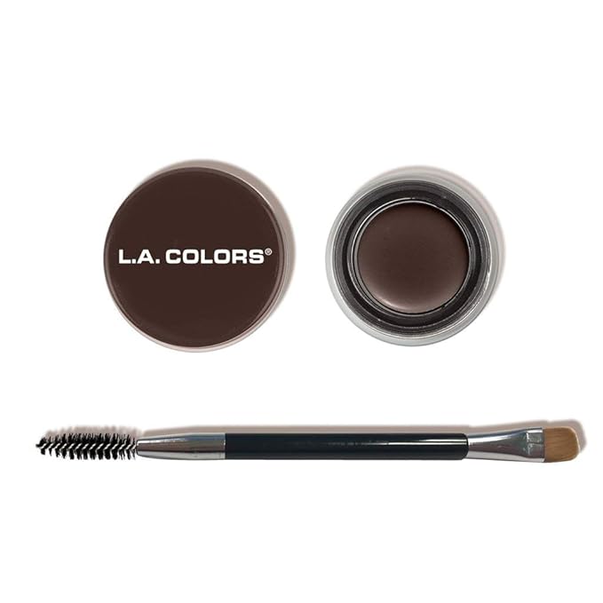 L.A. COLORS Browie Wowie Brow Pomade (carded), Dark Brown CBBP782A (Pack of 2)