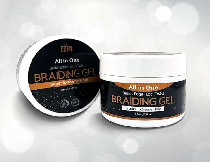EDEN Braiding Gel (8 Fl oz) | No Flaking or Whitening