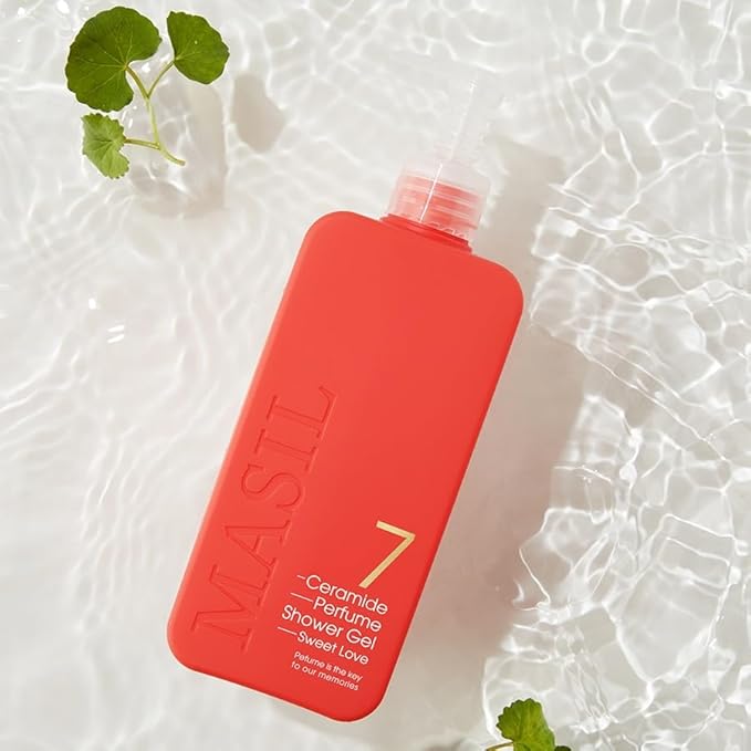 MASIL 7 Ceramide Perfume Shower Gel for Sensitive Skin, Moisturizing Body Wash for Women, Aroma Liquid Soap with 15 Natural Extracts, Korean Skincare Bath & Home Spa (1, Sweet Love)