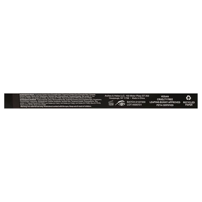 Arches and Halos 2 in 1 Defining Eyebrow Pencil and Powder - Brow Powder with Spoolie Brush - Shape and Fill for Natural Look - Espresso - 0.017 oz
