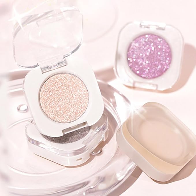 Matte Eyeshadow Palette Makeup for Green Blue Eyes, Matte Nude Pink eyeshadow For Women, Holographic Multichrome Cream Iridescent Single Monochrome Eye Shadow Makeup