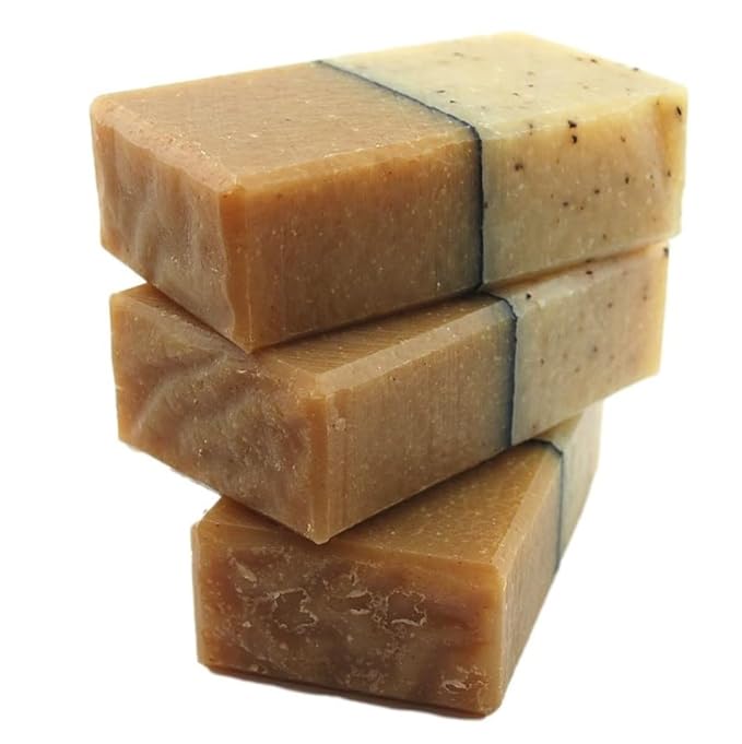 Traverse Bay Bath and Body- All natural handmade cold process bar soap, Turmeric, Black Pepper, Ginger,Exfoliating essential oil soap. 3 bar pack 16 + oz. Made in the USA