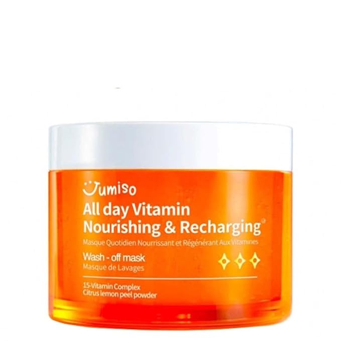 JUMISO All Day Vitamin Serum, Brightening & Balancing Facial Serum, Vitamin C, A, B, D, E , Serum with Vitamin, Korean Skincare, Skin brightening, soothing, Vegan serum, Vitamin tree extract 86.14%, Niacinamide 20,000ppm,1.01 fl oz (serum) (Washoff Mask)