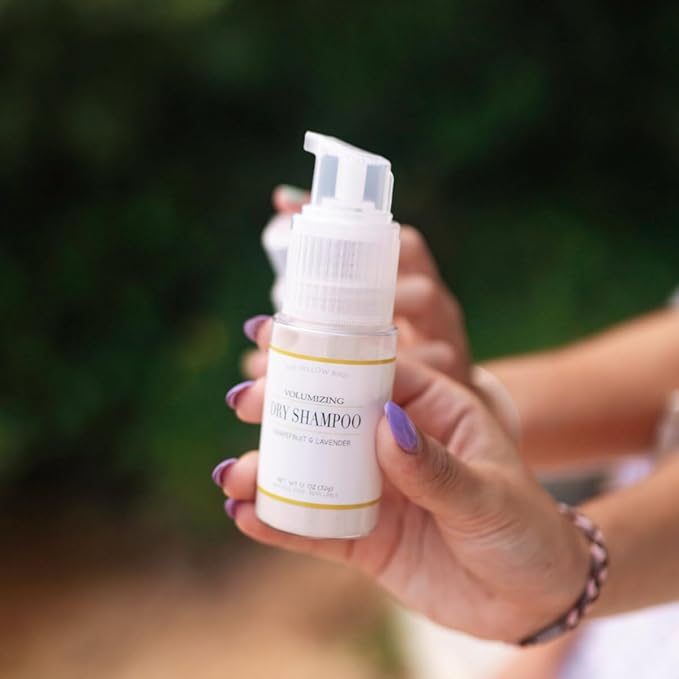 Yellow Bird All Natural Dry Shampoo Powder - Aerosol Free, Talc Free, Volumizing Powder Spray for Light & Dark Hair.