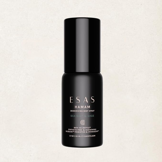 Esas Beauty Sea Salt & Sage Hamam - Organic Deodorant Body Spray - MADE SAFE® - GREEN | FRESH | SALTY - 1.7 oz