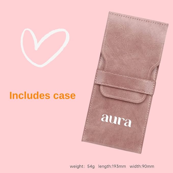 4 Soft Synthetic Eyeshadow Brush Kit - For Blending or Concealer. Eyeshadow brush set with case by aura. Eye makeup brushes and tools. Professional eyeshadow brushes. Brochas para sombra de ojos.