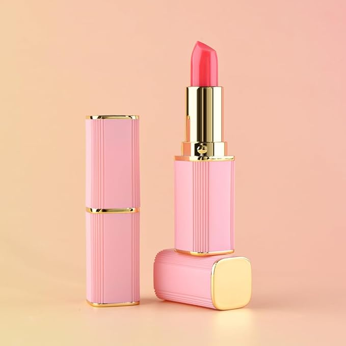 AMY'S DIARY Cherry lipstick Color Changing Lipstick PH Lipstick Lip Balm,Rich in Vitamin E for All-Day Moisture,Temperature Change Long Lasting Moisturizer Waterproof labiales (warm carrot)