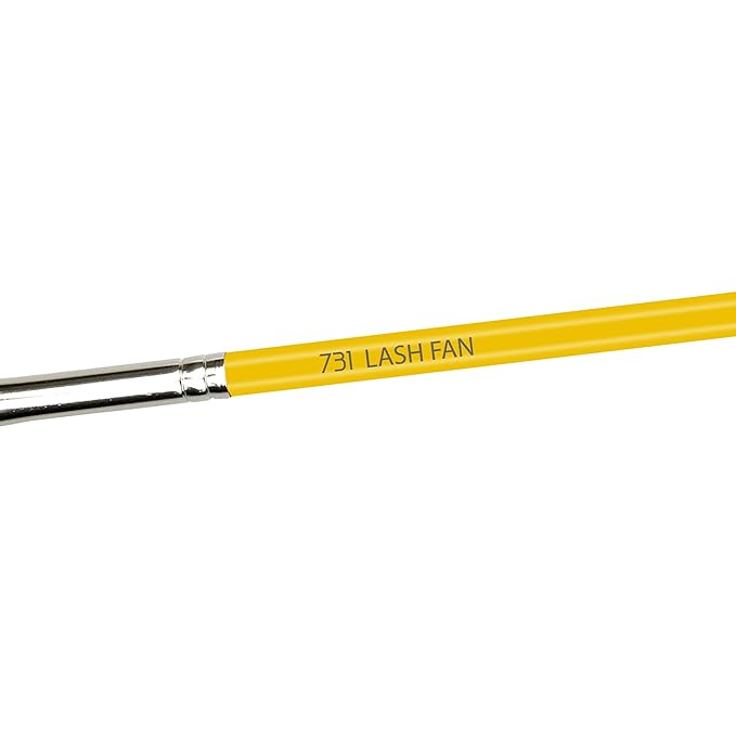 Bdellium Tools Professional Makeup Brush - Studio Series 731 Mascara Fan - With Soft Synthetic Fibers, For Applying Mascara (Yellow, 1pc)