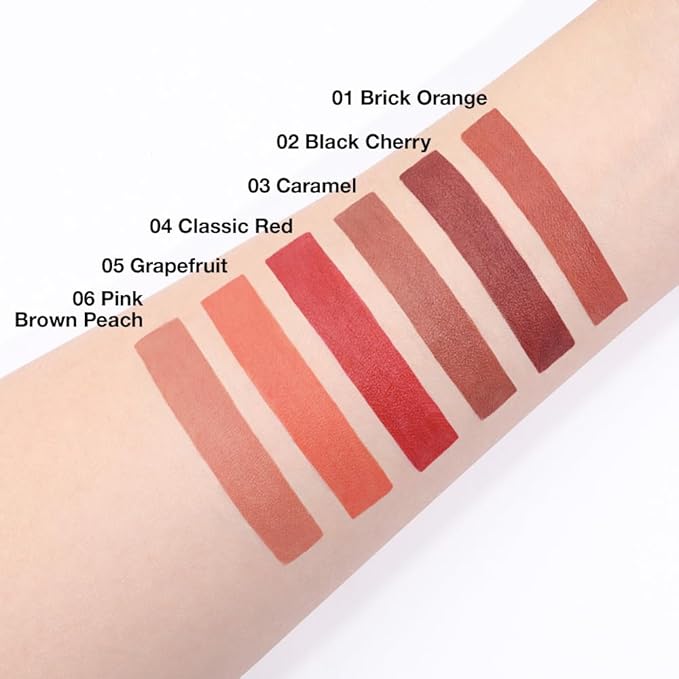 Matte Red Retractable Lipliner Pencil, Highly-Pigmented lip pencil, Long Lasting Waterproof Makeup Crayon for Lip Liner and Eye Liner, Smooth and Creamy, Rich Colors, Smooth Application, 04#