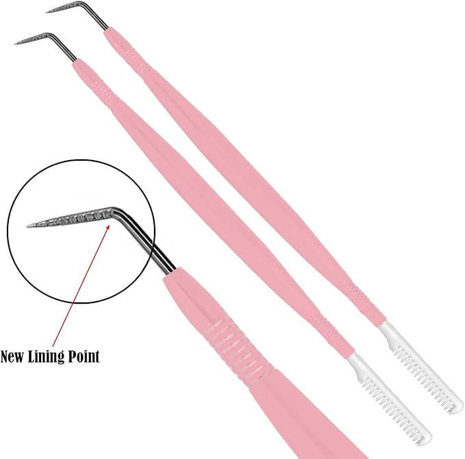 Kit Lash Lifting Tool & Lash Isolation Helper, Isolator Tool Eye Lash Tool Kit - Lash Perm and Tint Kit - Precision Lash Comb Separator Eye Lash Tint Kit & Y Brush Lash Lift Tool with Comb Pink