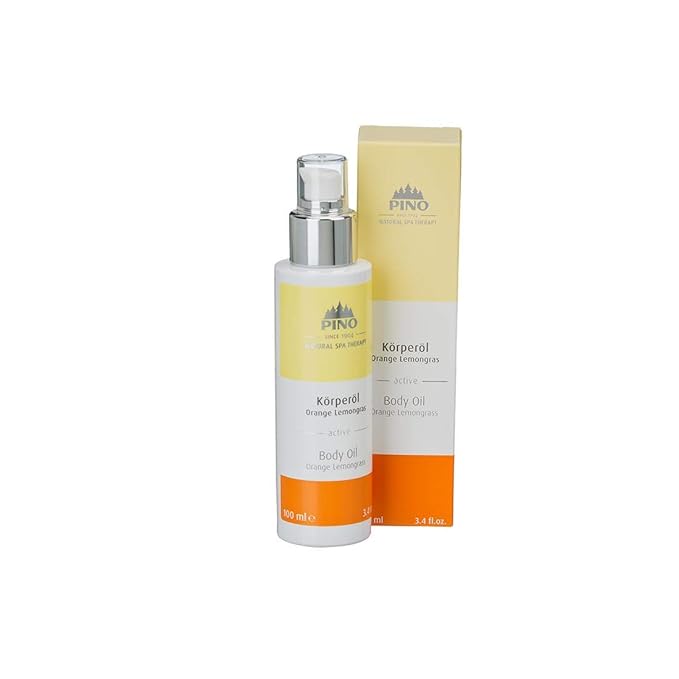 PINO Natural Spa Therapy Body Oil, Orange Lemongrass, 3.4 oz