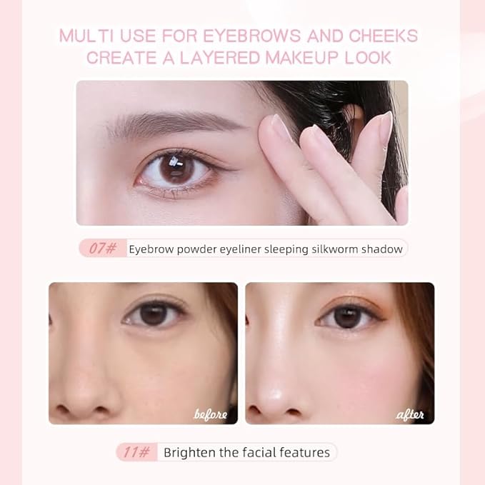 Ultra-Fine Pressed Pigment Single Eyeshadow – Lightweight, Highly Blendable Formula Smoky Taupe Eye Shadow, 12 Rich Matte/Shimmer Shades for Older Women Makeup (#06 Milk Tea)