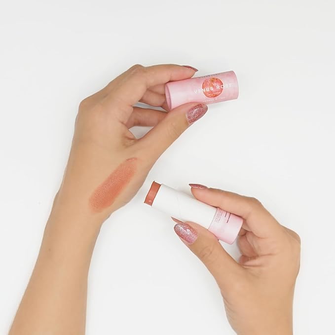 MADRE LUNA AYURVEDIC SKIN CARE, Cheeks & Lips, Natural Look, Deep Hydratation. (Venus Rose) This natural-look tint offers deep hydration, antioxidant benefits, enriched with Ashwagandha and Manjistha.