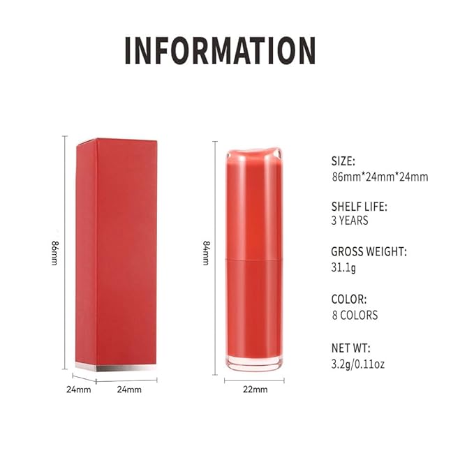 Matte Creamy Lipstick for Women, Long Lasting Waterproof Velvet Lipstick, Lip Stick Crayon Buildable Blendable Creamy Color, Moisturizing Longwear Lip Makeup 05#