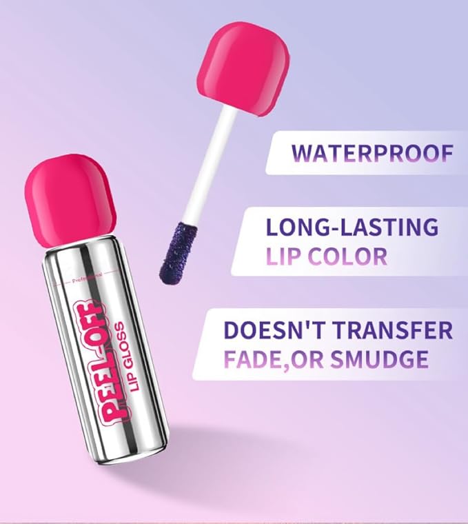 Peel-Off Lip Liner Stain Set | 2 Color Long-Lasting Waterproof Lip Tint, Transfer-Proof Matte Highly Pigmented Color Lip Gloss Longwear Pigmented (FIRST KISS/LOVELY, Set2)