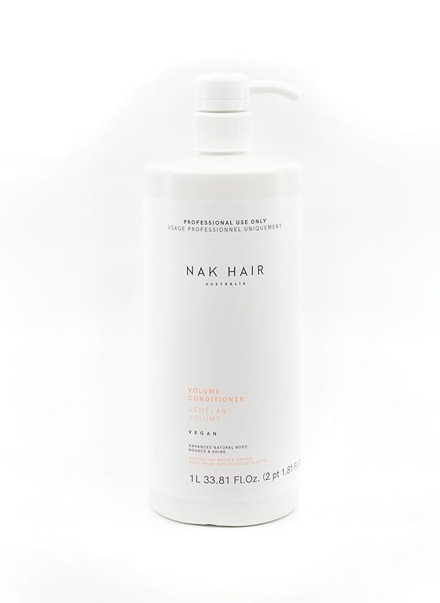 NAK Volume Conditioner 1L - Optimises styling fullness in fine or flat hair textures
