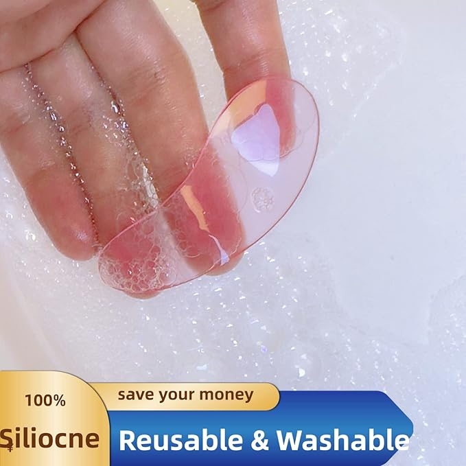 Silicone Under Eye Patch for Lash Lift Self Sticky Eyelash Perm Shield Cover 2 Type Soft Eye Pads Separate Lashes Protect Eyelids Eyelash Extension Patches Avoid Glue/Perming Lotion-100 Applications