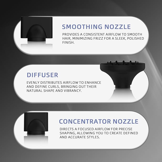 DORISILK Dual Voltage Hair Dryer for International Travel๏ผ1875W Professional Hair Dryer 160000 RPM Brushless Motor for Fast Drying Low Noise ๏ผIonic Blow Dryer with Hair Diffuser for Curly Hair๏ผ