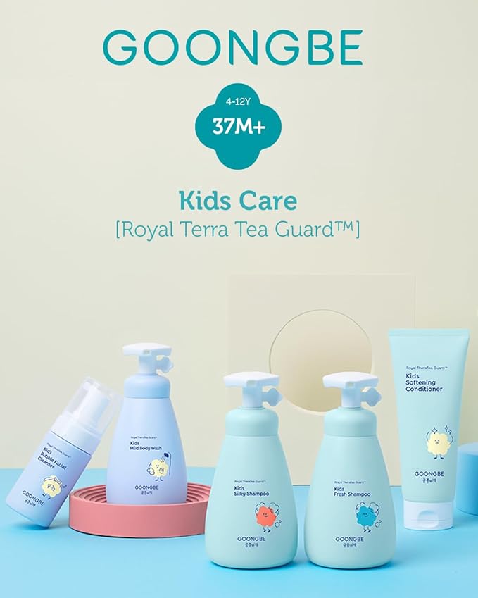 Kids' Korean Silicone-Free Low pH Fresh Shampoo & Conditioner for Sensitive Scalp - Deep Cleansing for Oily Scalps & Softening for Weak, Frizzy Hair - Allergen-Free Scent, 10.1 fl.oz & 6.76 oz