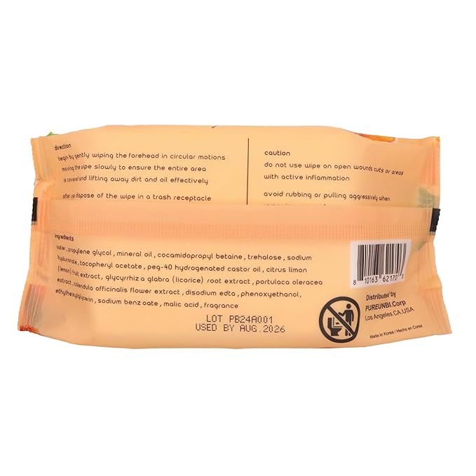 PB & JAY Cleancare Cleansing Wipes – 30 Count – Makeup Remover for Revitalized, Even-Looking Skin – Hydrating Korean Face Wipes for Sensitive Skin (Vitamin C)