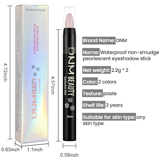 evpct 2Pcs Cream Eyeshadow Sticks Set for Eyes Waterproof, Stone Matte & Putty Matte Eye shadow Stick Pencil Pen Bulk sombras en crema para ojos 22+23