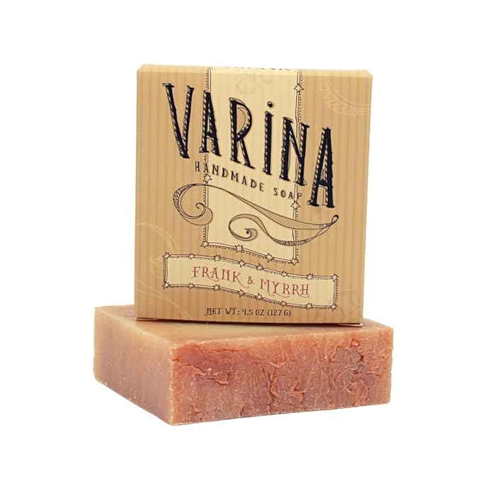 Organic Frank and Myrrh Bar Soap - Gentle Cleansing for Sensitive Skin, Earthy Scents - 3 Pack - Experience Healthy and Glowing Skin