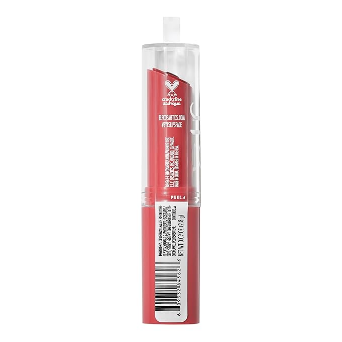 e.l.f. Hydrating Core Lip Shine, Conditioning & Nourishing Lip Balm, Sheer Color Tinted Chapstick, Joyful, 0.09 Oz