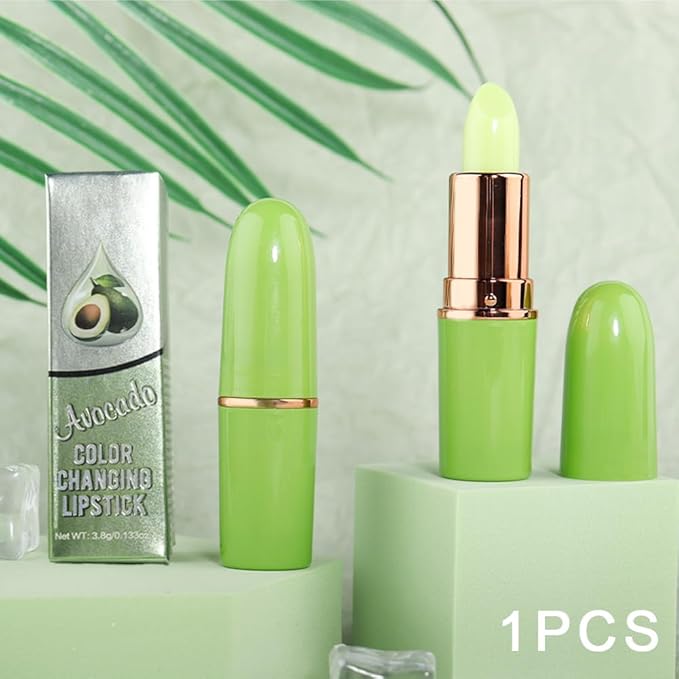 BINGBRUSH Aloe vera Color Changing Lipstick,Moisturizer Long Lasting Lip Care Magic Lip Gloss,Makeup Lipstick Set (1pc 10#Avocado, A-1pc)