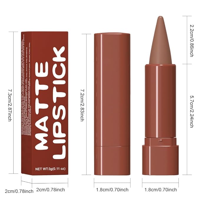 3Pcs Gradient Matte Lipstick Crayon Lip Liner pencil, Flawless Contour Gradual Ombre Effect lip Pencil, Lipstick for Women Long Lasting Waterproof Smudge Proof Lipstick Pencil 01#+04#+05#