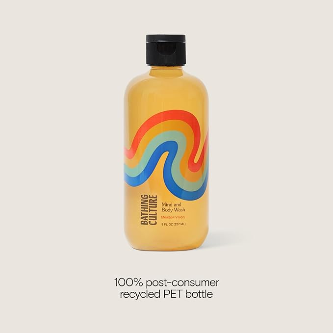 Bathing Culture, Mind + Body Wash, 16oz, Meadow Vision (Recycled Plastic)