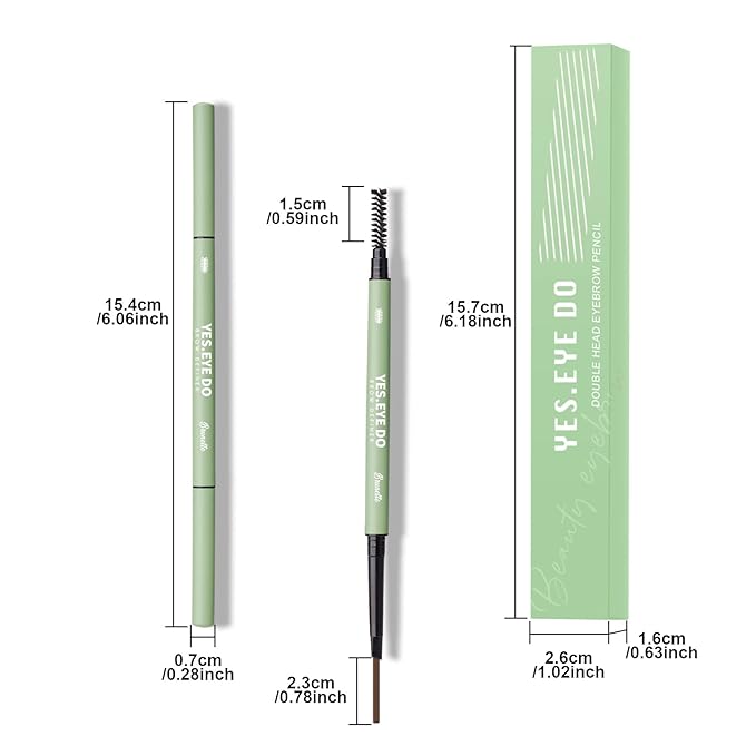 Grey Eyebrow Pencil for Older Women Soft, Ultra Slim Gray Eyebrow Pencil Long Lasting, Waterproof,Double Head Brow Sculptor for Natural Eye Brow Lamination Makeup Look, Grey, YES.EYE DO