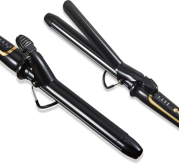 Lanvier 1 Inch Extra Long Hair Curling Iron with Ceramic Tourmaline Barrel, Professional Hair Curler up to 450°F with Dual Voltage for Worldwild Use, Hair Waving Style Tool for Girls&Women–Black
