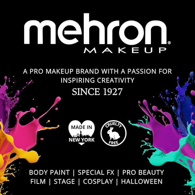 Mehron Makeup StarBlend Cake Makeup | Wet/Dry Pressed Powder | Powder Foundation | Yellow Face Paint & Body Paint 2 oz (56g)