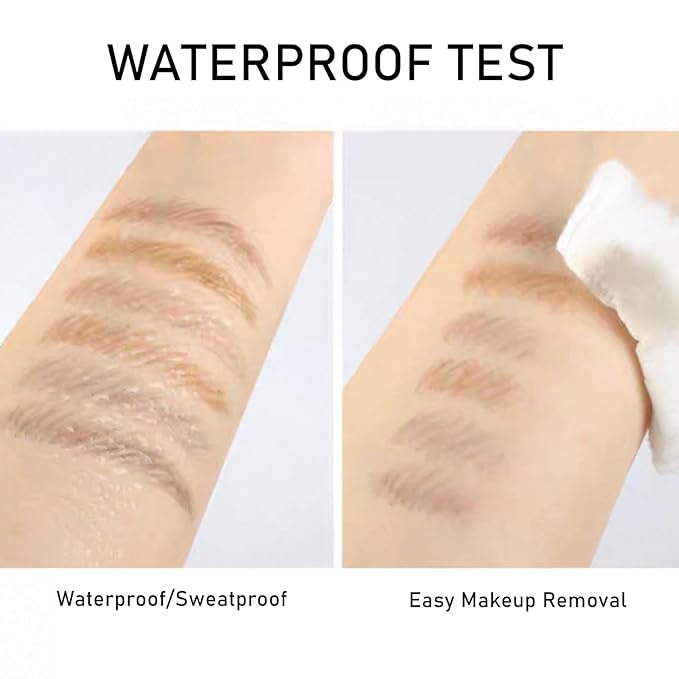 Black Eyebrow Pencil,6Pack Micro Brow Pencil Waterproof Smudgeproof,Ultra-Precise Tip Long-Lasting Eyebrow Pencils for Women Natural Looking Eyebrows,Built-In Spoolie Brush,06 Natural Black.