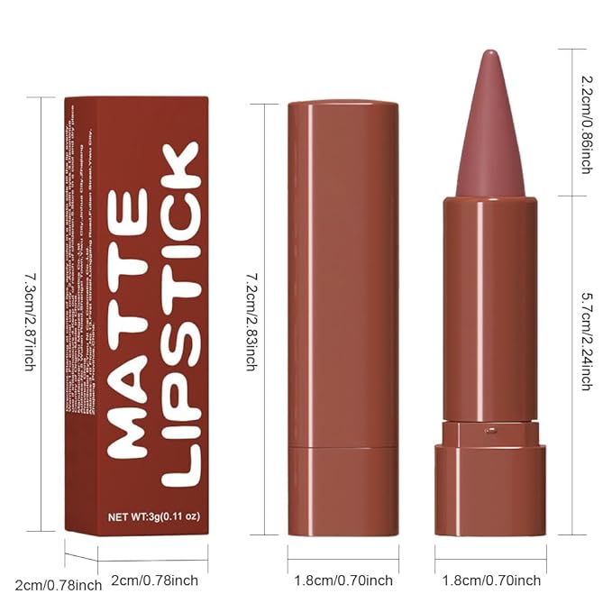 Smokey Topaz Gradient Matte Lipstick Crayon Lip Liner pencil for Women, Flawless Contour Gradual Ombre Effect lip Pencil, Long Lasting Waterproof Smudge Proof Lipstick Pencil 02#