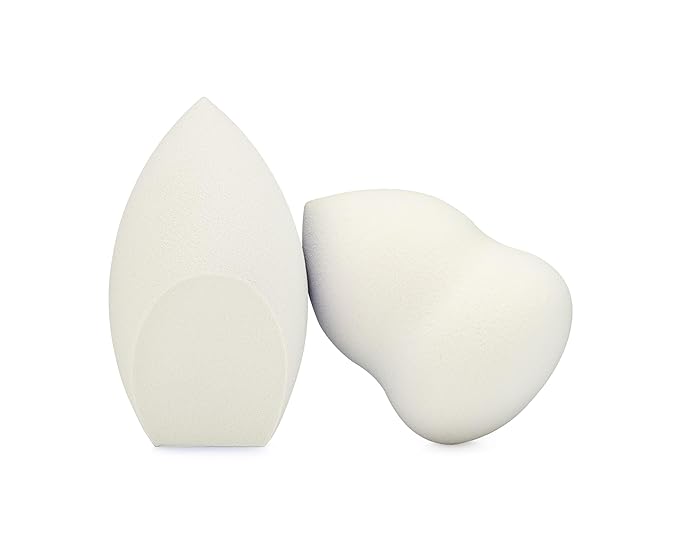 Pure Luxury Makeup Sponge Duo set, Beauty Blender Sponge for Liquid & Powder, Flawless Foundation Sponge & Makeup Applicator, Soft & Reusable Beauty Sponge, Non-Latex & Dye-Free