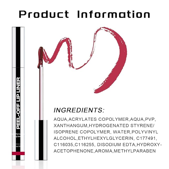 Lip Stain - Peel Off Lip Liner, Long Lasting Lip Liner with Matte Finish, Waterproof & Transfer Proof Lip Gloss, Non-Stick Cup & Highly Pigmented Color, Easy to Use for All Skin Types (Coffee)
