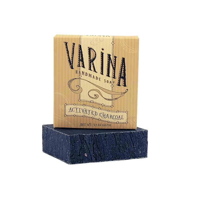 Organic Activated Charcoal Bar Soap - Gentle Cleansing for Sensitive Skin, Unscented - 3 Pack - Experience Healthy and Glowing Skin