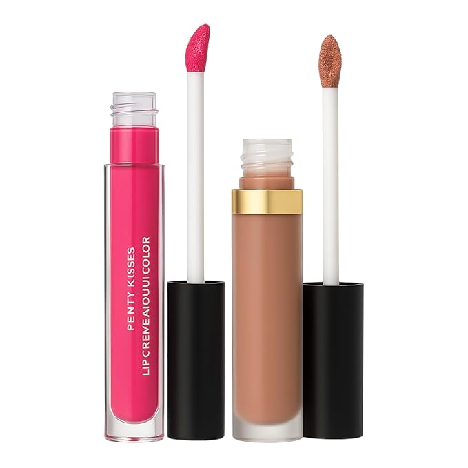 Makeup Set with Liquid Lipstick Melon Coral, Matte Lip Mousse Truffle + Bonus Cream Eyeshadow Mermaid Marine | Smooth Application | Satin & Soft Matte Finishes