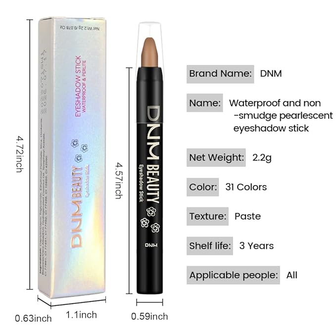 Smoky Tawny Matte Cream Eye Shadow Stick Makeup for Women, Matte Eyeliner Pencil Eyeshadow Brightener Stick for Eyes, Waterproof Eyeshadow Applicator Blendable, sombras para ojos 55#